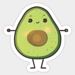 Kid Avocado Hug Cuddle Sticker